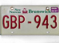 NEW BRUNSWICK passenger 2011 license plate 