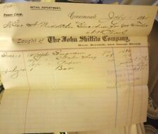EXTREMELY RARE 1884  JOHN SHILLITO COMPANY BILLHEAD RECEIPT picture