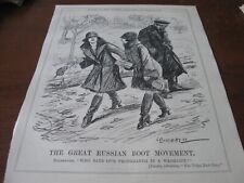 1925 Original POLITICAL CARTOON - BOLSHEVIST RUSSIAN BOOTS Propaganda FASHION picture