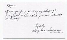 Mary Ann Moorman Signed 3x5 Index Card Autograph JFK Assassination Witness picture