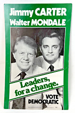 VTG 1976 Jimmy Carter & Walter Mondale Presidential Campaign Sign - 21