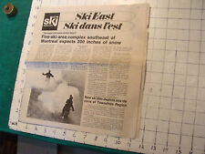 Vintage SKI Newspaper: SKI THE EAST, 1975, 12pgs picture