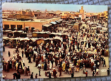 VTG Continental Postcard - Djemaa El F'Na Square in Marrakesh, Morocco picture
