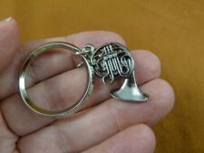 M208-F FRENCH HORN KEY CHAIN ring keys silver-nickel JEWELRY horns Holton Farkas picture