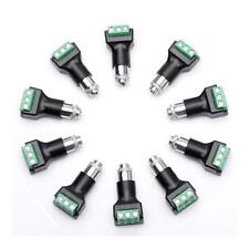 3.5mm Panel Mount Jack Female Terminal Block Stereo Connector 10 Pack Home Audio picture