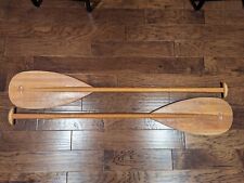 Vintage Sawyer Woodworking Wooden Paddles 58” Long Beautiful Condition Rare Pair picture