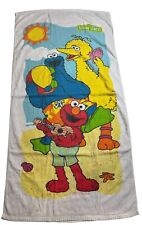 Vintage Sesame Street Beach Towel 50in × 26in Big Bird Bert Ernie Oscar picture