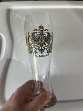 Duetschland Germany Beer Drinking Glass 9” Tall Handmade picture