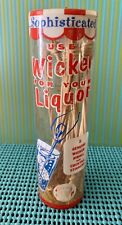 VTG 50s Wicker For Your Liquor Highball Cocktail Stir Swizzle Stick Original Box picture
