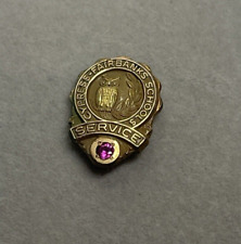 Cypress-Fairbanks Schools Texas Service Pin Ruby Stone SJ GF (gold filled?) picture