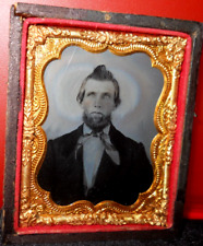 1/6th Size Neff Pat. Tintype of young man in half case picture