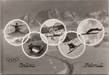 1956 WINTER OLYMPICS Cortina Italy RPPC Real Photo Postcard Multi-View / Rings picture