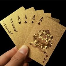 Luxury 24K Gold Foil Poker Playing Cards Waterproof Plastic Party kTV Set Gift  picture