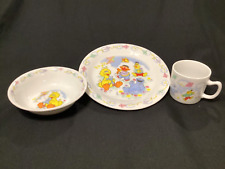 Vintage CTW Sesame Street 3 Piece Porcelain Child Dish Set Plate Bowl Mug NEWCOR picture