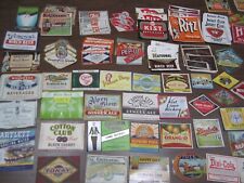HUGE Collection of 325 Old Vintage 1920's - 1960's Soda LABELS - ALL DIFFERENT picture