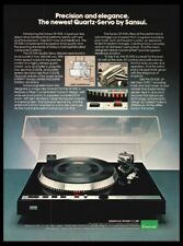 1978 Sansui Quartz Serve Turntable Print ad/mini poster-Man Cave music rm décor picture