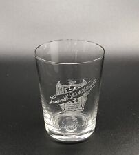 Louisville Distributing Pre-Pro Shot Glass / Vtg Acid Etched Man Cave Bar Decor picture