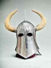 Medieval 18GA DARK LORD, Fantasy Helmet With Horns With Leather Liner picture