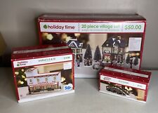 3 Holiday Time Christmas Village Sets: 20-Piece Set, Walton's 5 10,  Arch Bridge picture