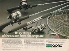 Shakespeare Alpha Reels Rods Fishing 80'S Vtg Print Ad 8X11 Wall Poster Art picture
