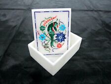 5 x 3.5 Inches Marble Candy Box Nature Pattern Inlay Work Jewelry Box for Sister picture