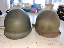 WW2 Helmet Front Seam Fixed Bale Hawley Liner Intact Chinstrap WWII *minty* picture
