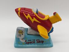 Cracker Barrel Retro Kiddie Ride The Space Ship Salt & Pepper Stacker Shakers   picture