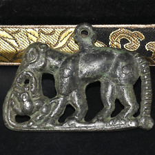 Large Ancient Near Eastern Luristan Bronze Plaque Buckle Circa 1200 - 800 BC picture