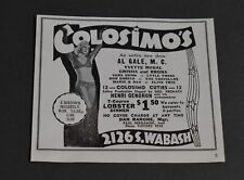 1938 Print Ad Colosimo's 2126 S Wabash Chicago Night Club Yvette Rugal Grisha picture