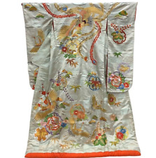 Japanese Kimono Uchikake Vintage Gorgeous wedding golden phoenix embroidery (u33 picture