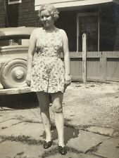 X5 Photograph Pretty Cute Beautiful Chubby  Blonde Woman 1930-40's Halter Top picture