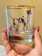 (1) Williams Sonoma Plymouth Dog Pointer Double Old Fashioned Barware Replace picture