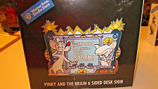 Vintage Warner Bros. Studio Store PINKY AND THE BRAIN 6 Side Desk Sign Cube Rare picture