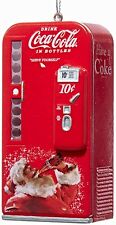 Kurt Adler Coca-Cola Vending Machine with Santa Ornament picture