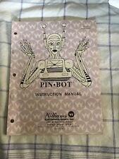 Original 1986 Williams Pinbot Manual With Schematics picture