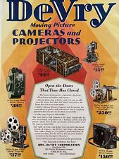 1929 DeVry Moving Picture Camera Projector Talking Movie Color Print Ad Vintage picture