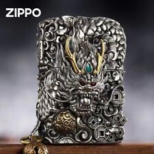 New Zippo oil Lighter dragon with box picture