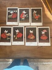 Antique 1906-07 Sunbonnet Post Card Days of the Week Lot of 7 (complete) picture