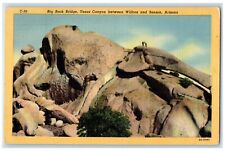 c1950's Big Rock Bridge Texas Canyon Between Willcox And Benson AZ Postcard picture