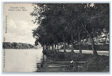 1909 Fountain Lake Exterior View Boat Albert Lake Minnesota MN Vintage Postcard picture
