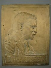 Vintage 1920s Solid Bronze Fraser Copy Wall Plaque President Theodore Roosevelt picture