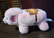MINECRAFT PIG ADVENTURE SERIES 12 INCH COLLECTIBLE PLUSH TOY - SADDLED PIG picture