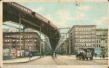 Railway 1909 Antique Elevated at 8th Ave & 110th St NEW YORK Phostint POSTCARD picture