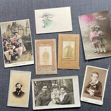 Antique French Ephemera Lot Postcards Photos Greeting Card RPPC CDV picture