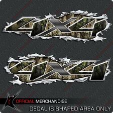 4x4 Camouflage Truck Decal Ripped Metal Torn Style Hunting Sticker for Chevy picture