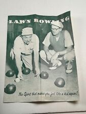 Vintage Lawn Bowling Brochure picture