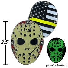 F-022 Thin Gold Line Jason Voorhees Challenge Coin Friday the 13th 911 Emergency picture