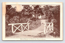 PMC Postcard Lake George NY New York Birch Bridge on Road to Pine Cottage picture