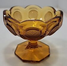 Vintage Fostoria Coin Glass Open Jam Jelly Dish Amber Crystal 1886 picture