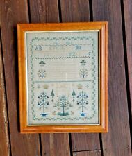 Antique Dated 1850 Needlework Sampler by Sarrah Webb VERY NICE  picture